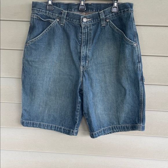 MEMBERS MARK SIZE 34 100 💯 cotton Men's Blue Denim Shorts - Picture 1 of 9